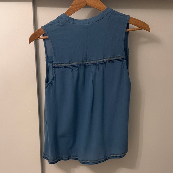 Women's Blue Sleeveless Top Lucky Brand - Picture 2 of 3